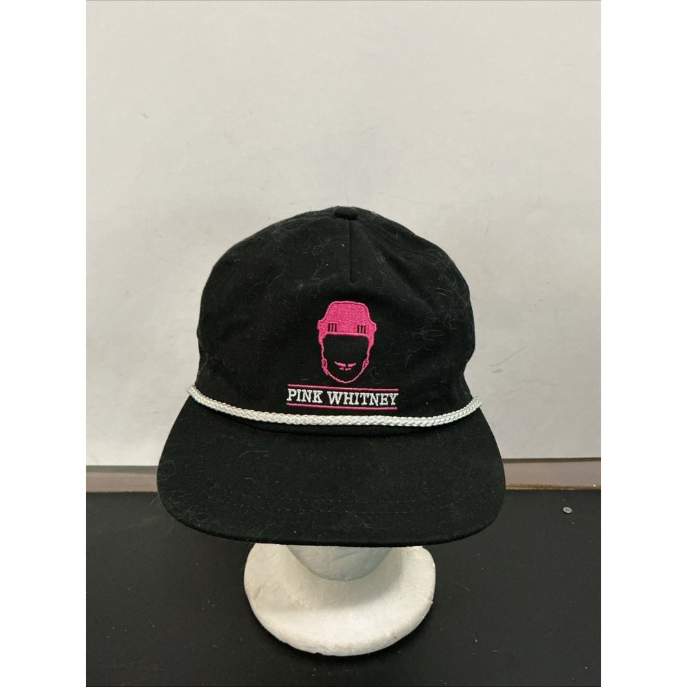 Barstool Sports Pink Whitney Trucker Hat Black Adjustable Rope Snapback OSFM